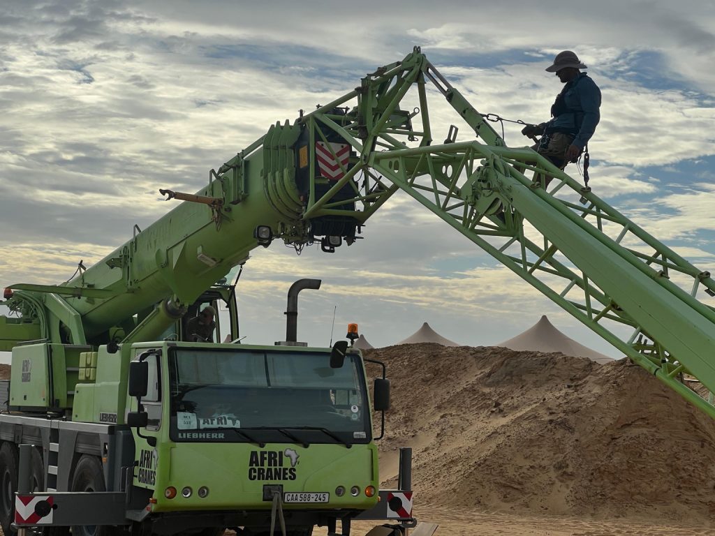 Afri Cranes mobile crane on site